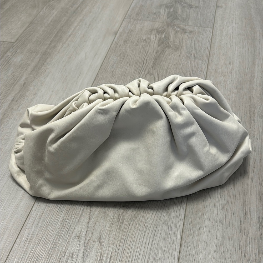 Bottega Cream Clutch Bag